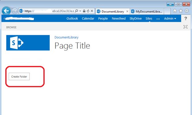 Create Folder Button